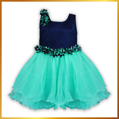 Girls Frock With Flower Design