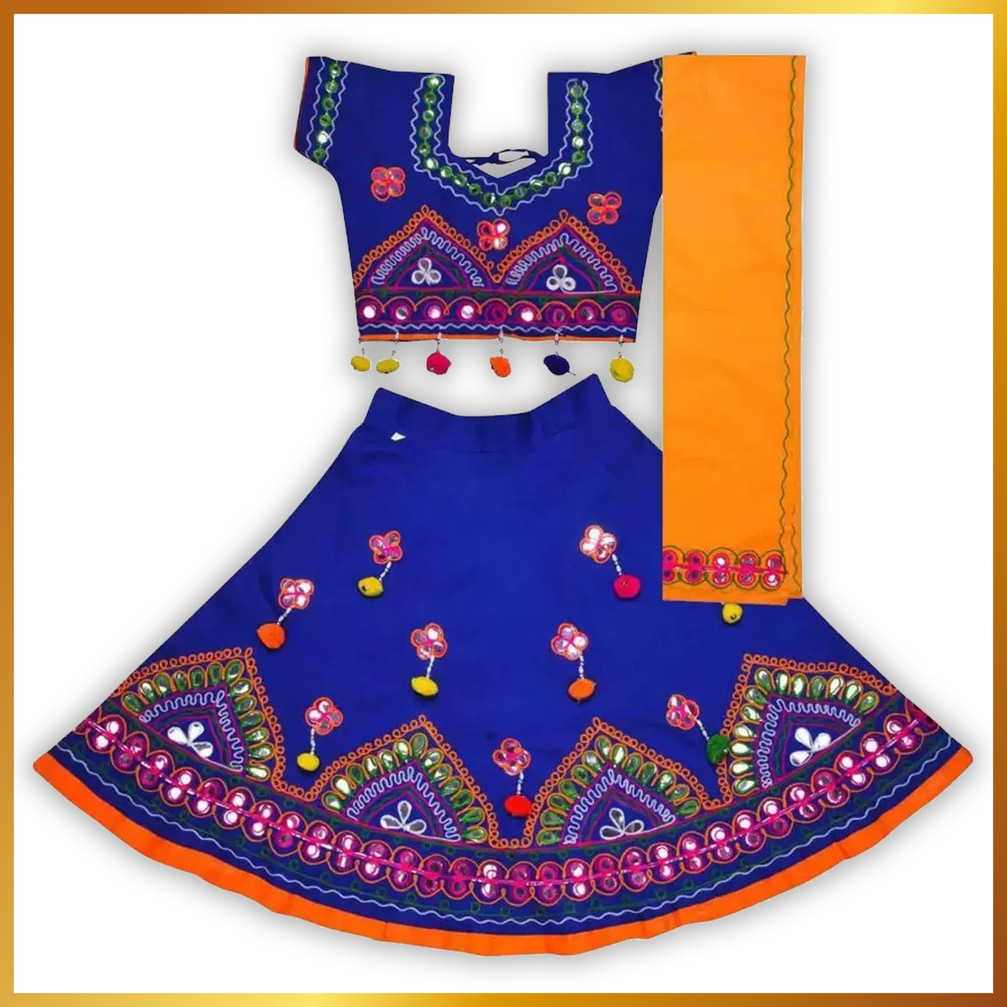 Girls Heavy Beads Work Ghaghara Choli