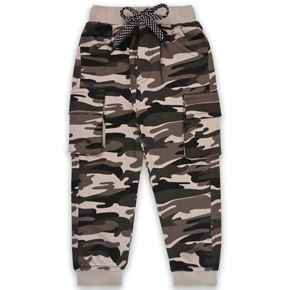 Boys Mid Rise Regular Fit camouflage Pattern Jogger Jeans