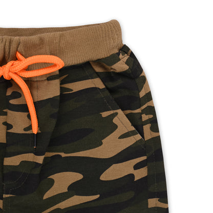 Boys Mid Rise Regular Fit camouflage Pattern Jogger Jeans