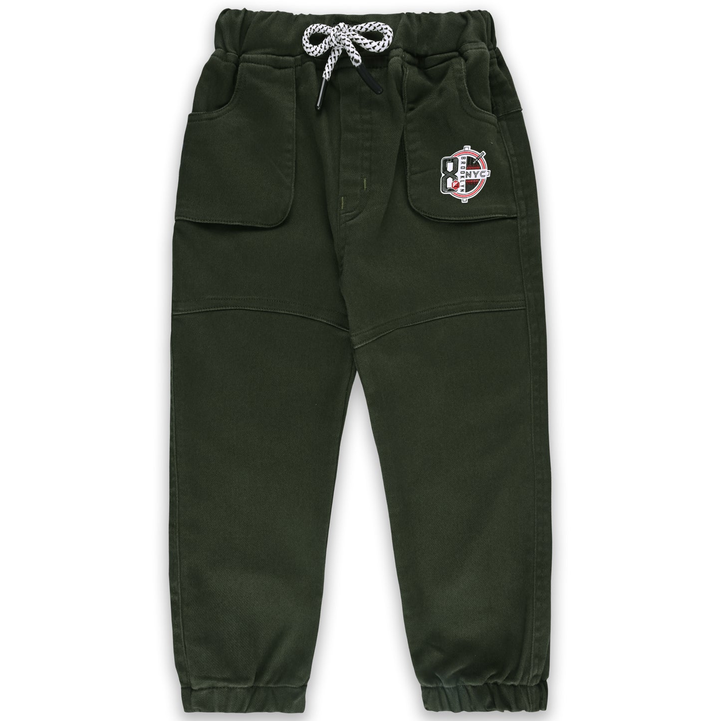 Boys Mid Rise Printed Jogger Fit Jeans