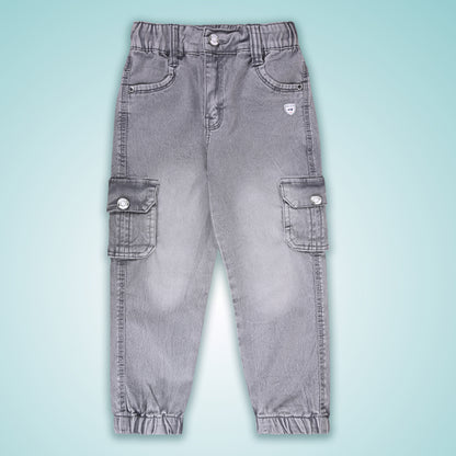 Boys Jogger Fit Solid Jeans