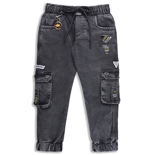 Boys Denim Printed Jogger Fit Jeans