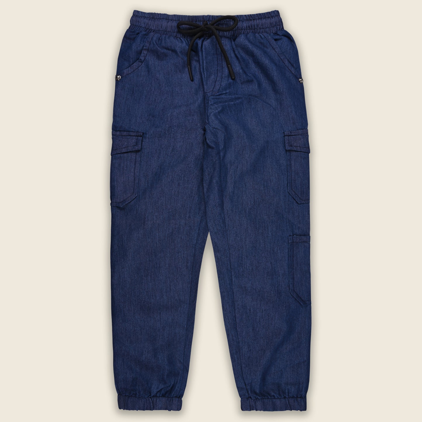 Boys Denim Cargo Trousers