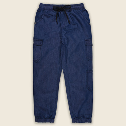 Boys Denim Cargo Trousers