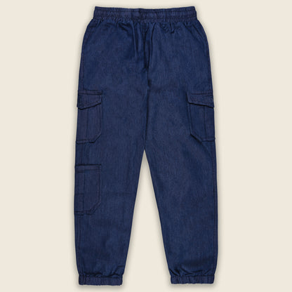 Boys Denim Cargo Trousers