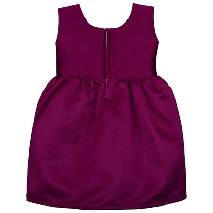 Girls Full Sleeve Solid A-Line Frock Dress