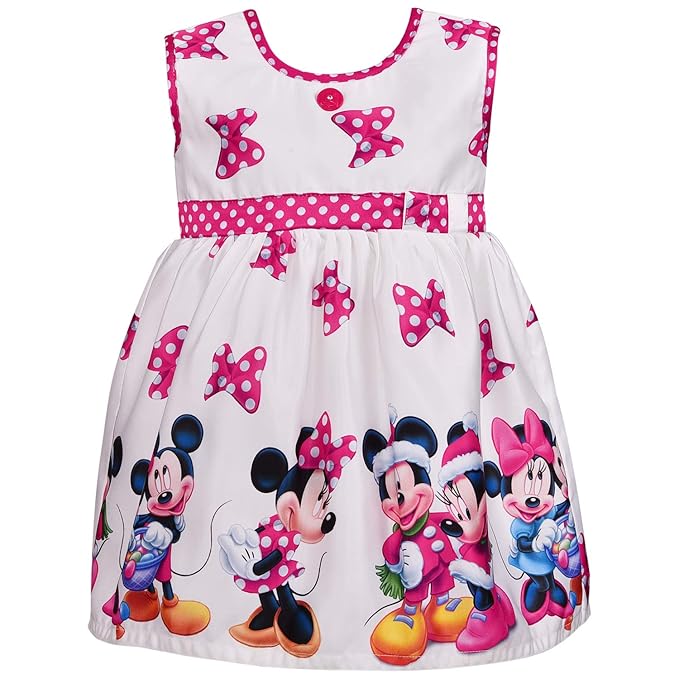 Girls Full Sleeve Graphic Print A-Line Frock Dress