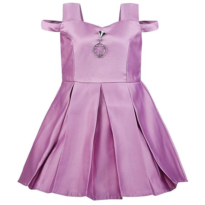 Girls Full Sleeve Solid Fit and Flare Dress