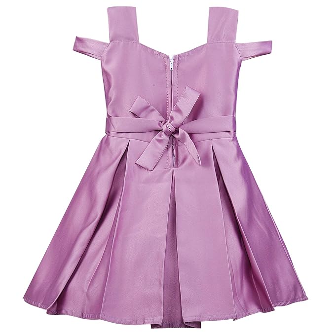 Girls Full Sleeve Solid Fit and Flare Dress