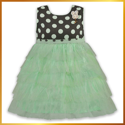 Wish Karo kids Partywear  Dress Frock (stn758grn)