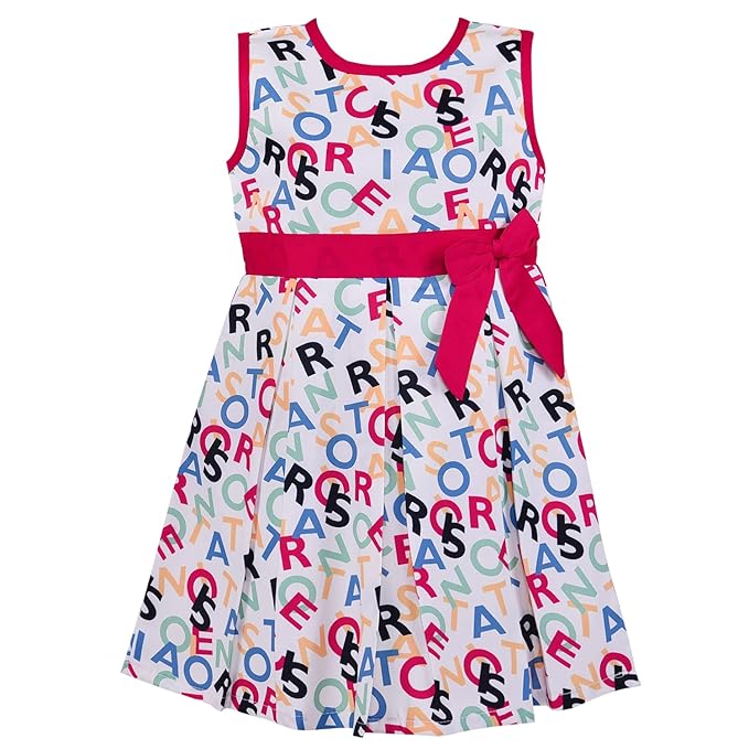 Girls Full Sleeve Printed A-Line Frock Dress