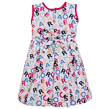 Girls Full Sleeve Printed A-Line Frock Dress