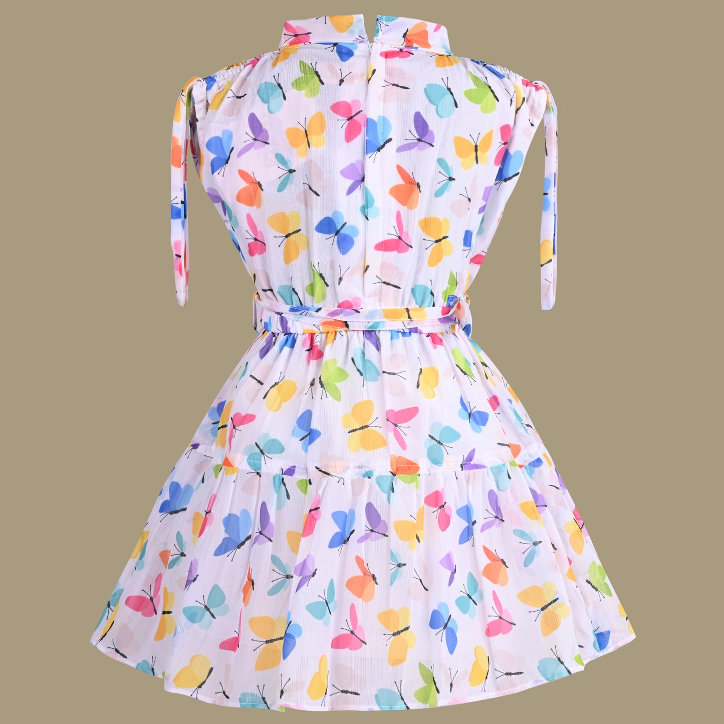 Girls Floral Print Fit and Flare Frock Dress