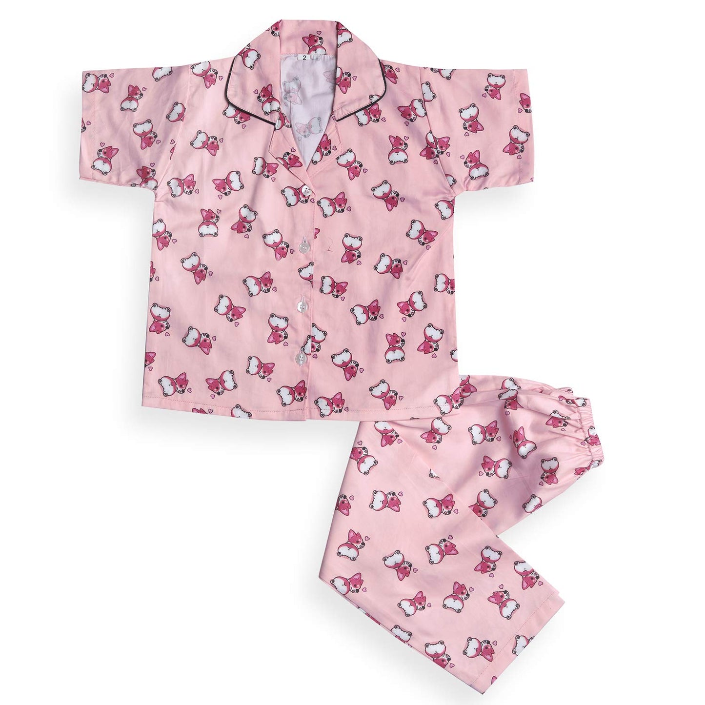 Unisex Printed Top and Bottom Pyjamas Night Dress