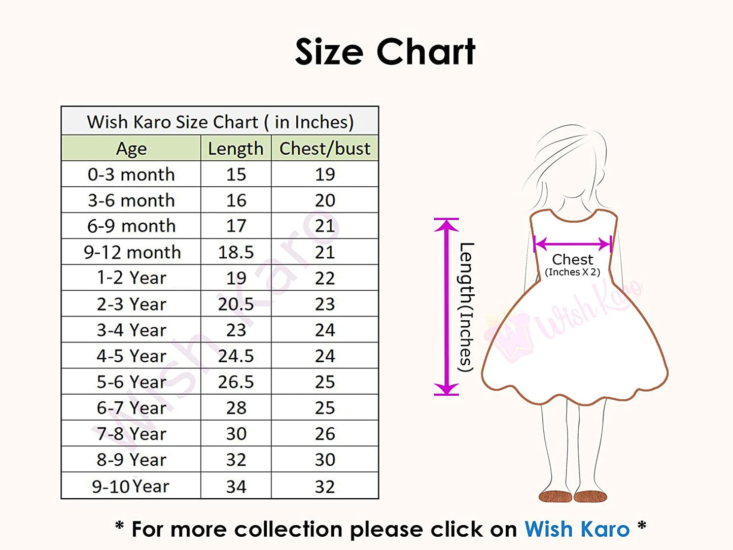 Wish Karo kids Partywear  Dress Frock (stn759pch)