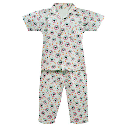 Unisex Printed Top and Bottom Pyjamas Night Dress