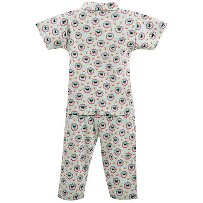 Unisex Printed Top and Bottom Pyjamas Night Dress