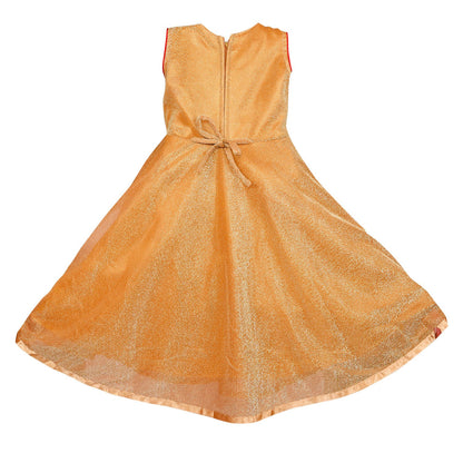 Girls Party Wear Long Dress Birthday Gown for Girls LF135gold