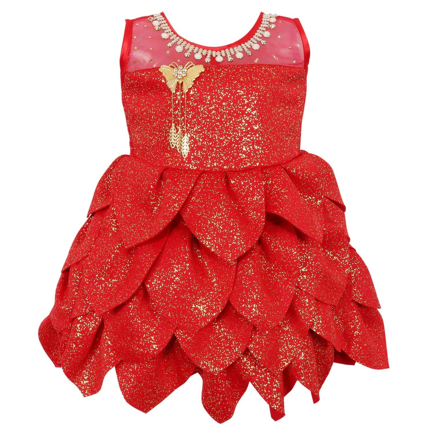 Baby Girls Party Wear Frock Dress Fe2441rd -  Wish Karo Dresses