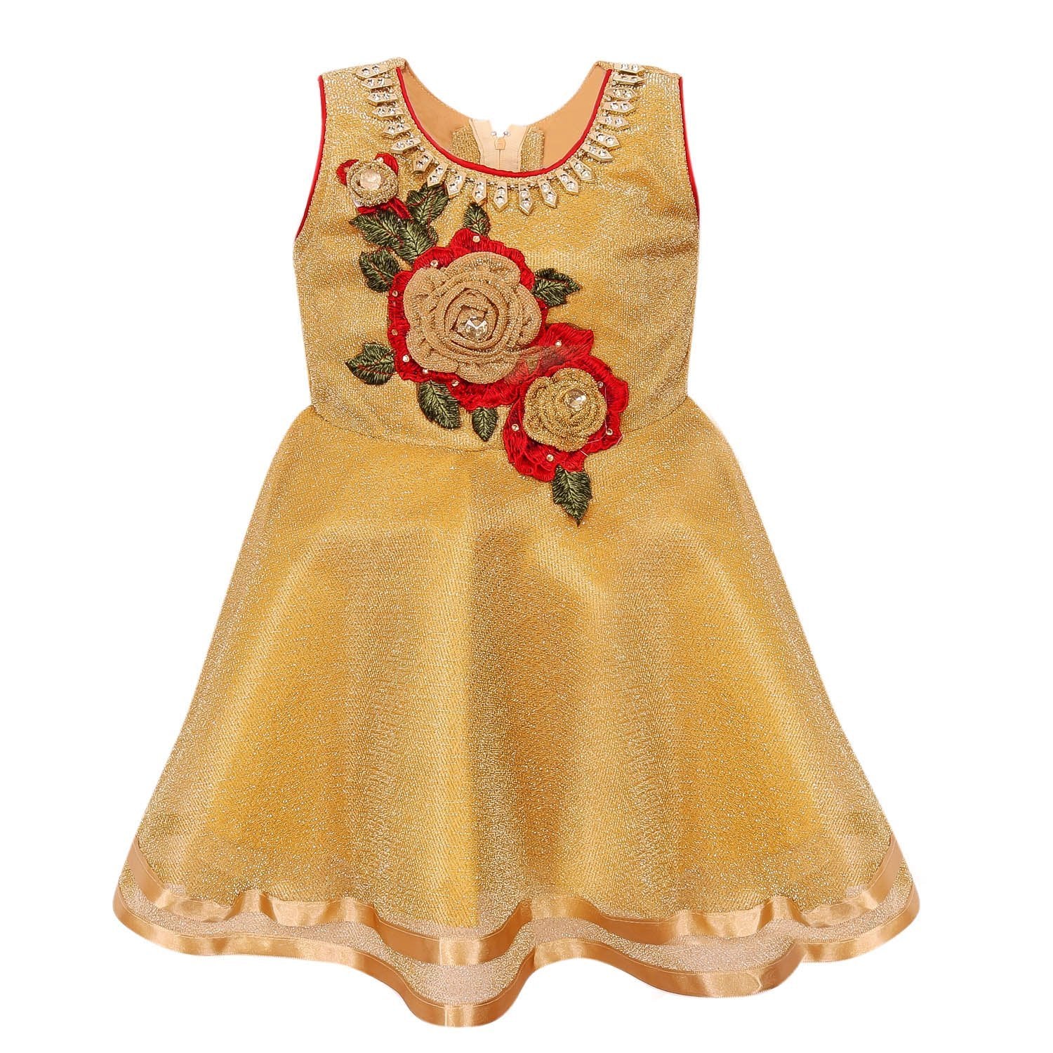 Baby Girls Party Wear Frock Dress fe2433bge -  Wish Karo Dresses