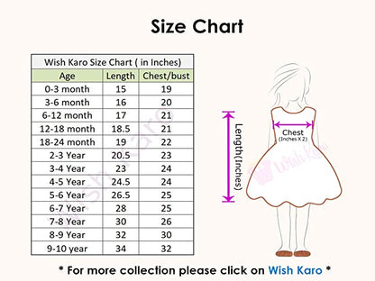 Wish Karo Girls Casual Western Dress - Japan Satin - (CSL233t)