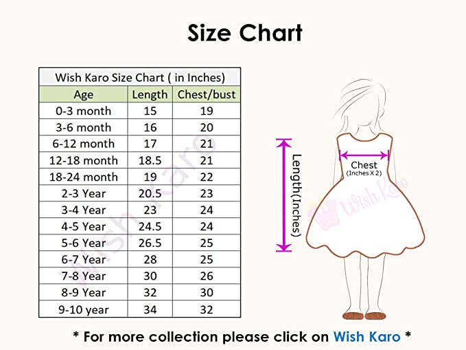 Wish Karo Girls' Knee Length Dress- (CSL237bge)