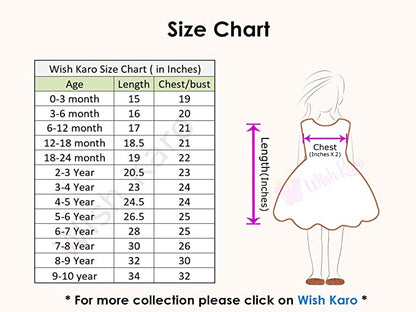 Wish Karo Girls' Knee Length Dress- (CSL237bge)