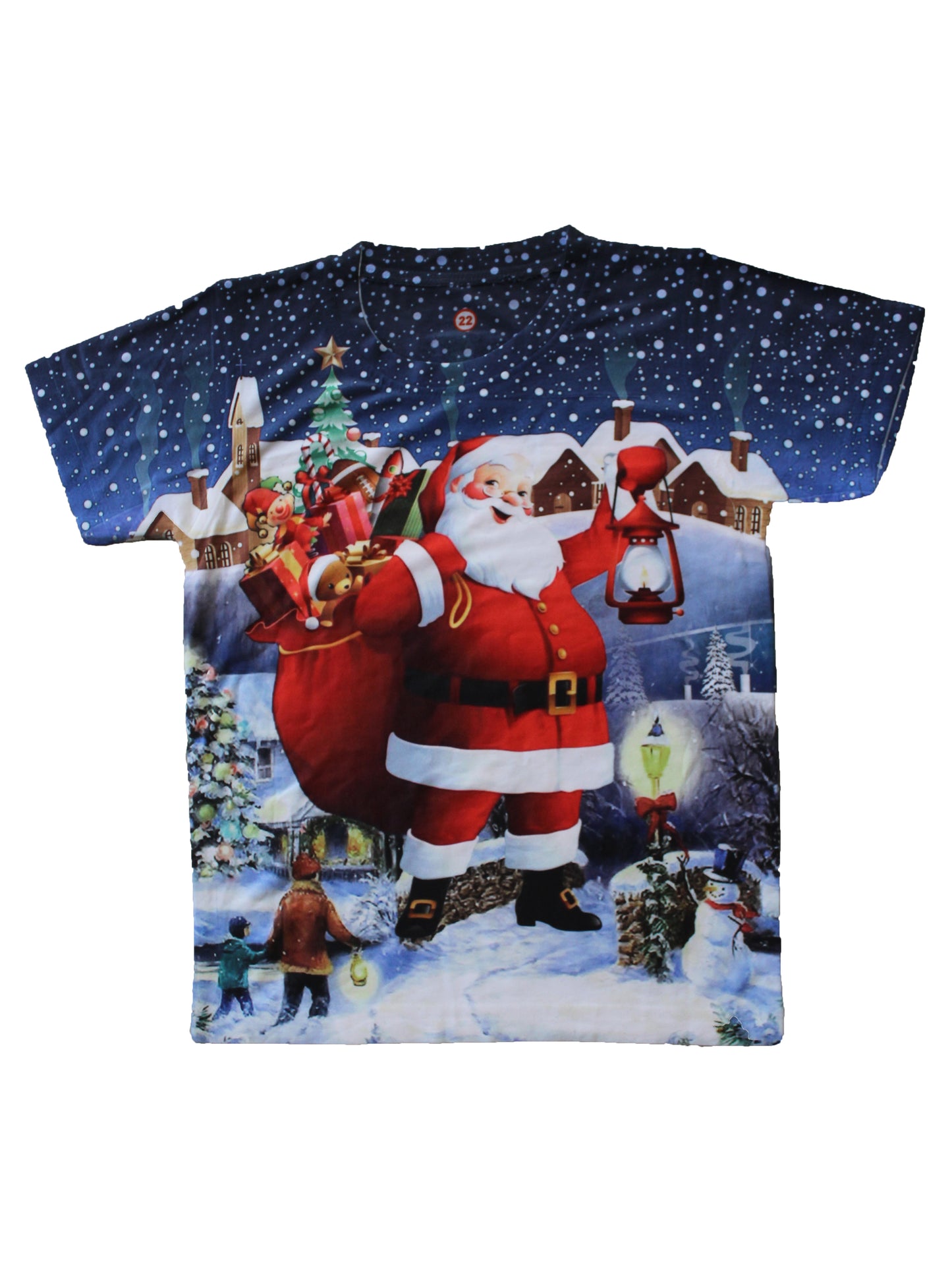 Wish Karo | Boys Santa Claus Tshirt Multi-Color