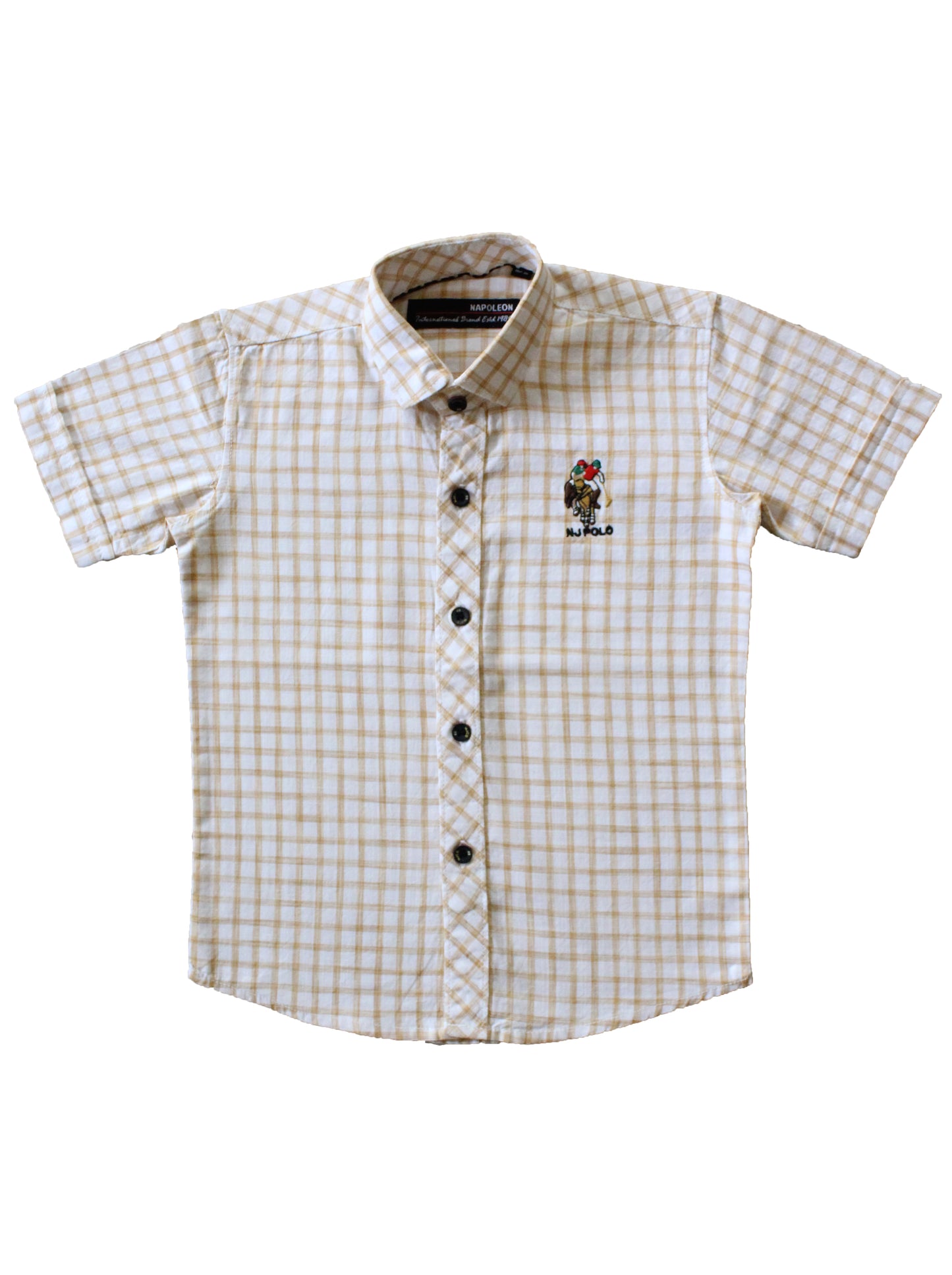 Wish Karo | Boys Checked Shirt Light Yellow