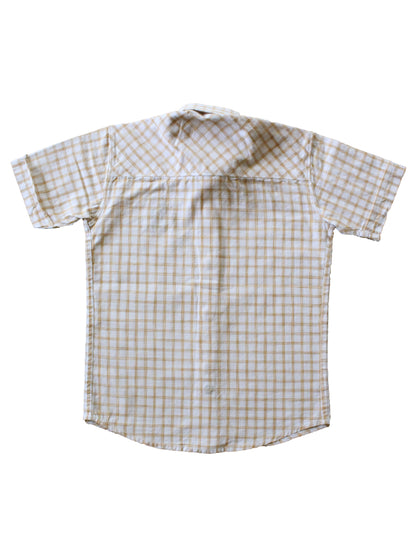 Wish Karo | Boys Checked Shirt Light Yellow