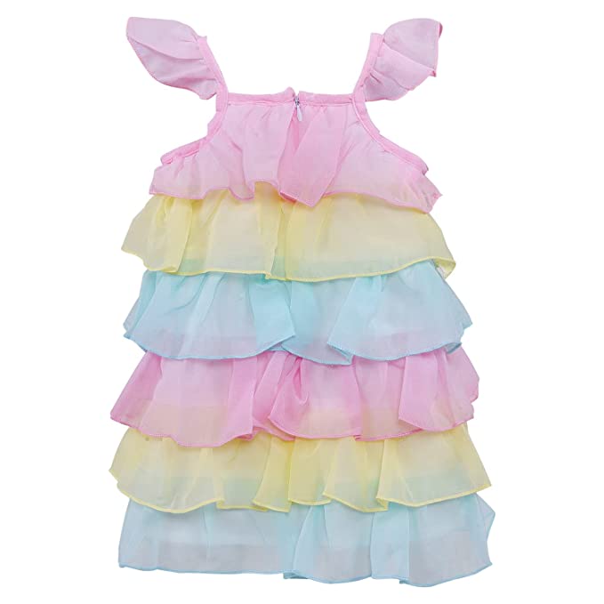 Baby Girls party wear Layered flower Embellished Dress