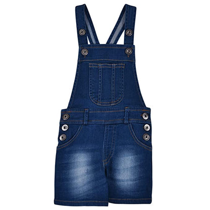 Wish Karo Baby Girls Dungaree Dress for Girls-(csl294blu)