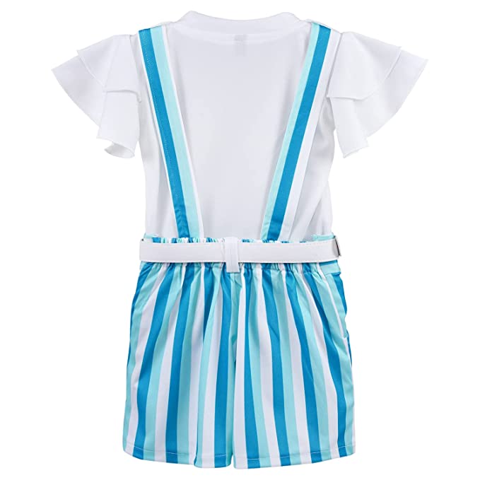 Wish Karo Baby Girls Dungaree Dress for Girls-(csl296blu)