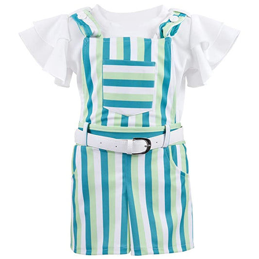 Wish Karo Baby Girls Dungaree Dress for Girls-(csl296grn)