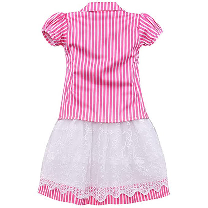 Wish Karo Baby Girls Top and Skirt Dress For Girls-(csl314pnk)