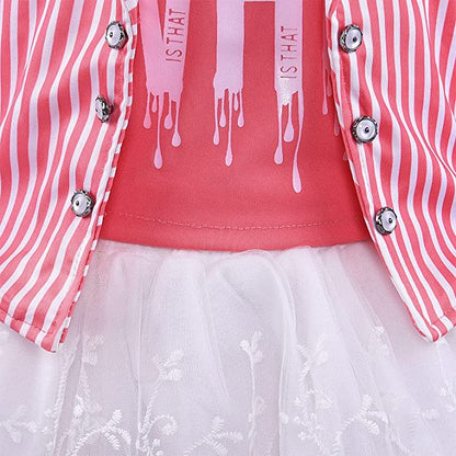 Wish Karo Baby Girls Top and Skirt Dress For Girls-(csl314rd)