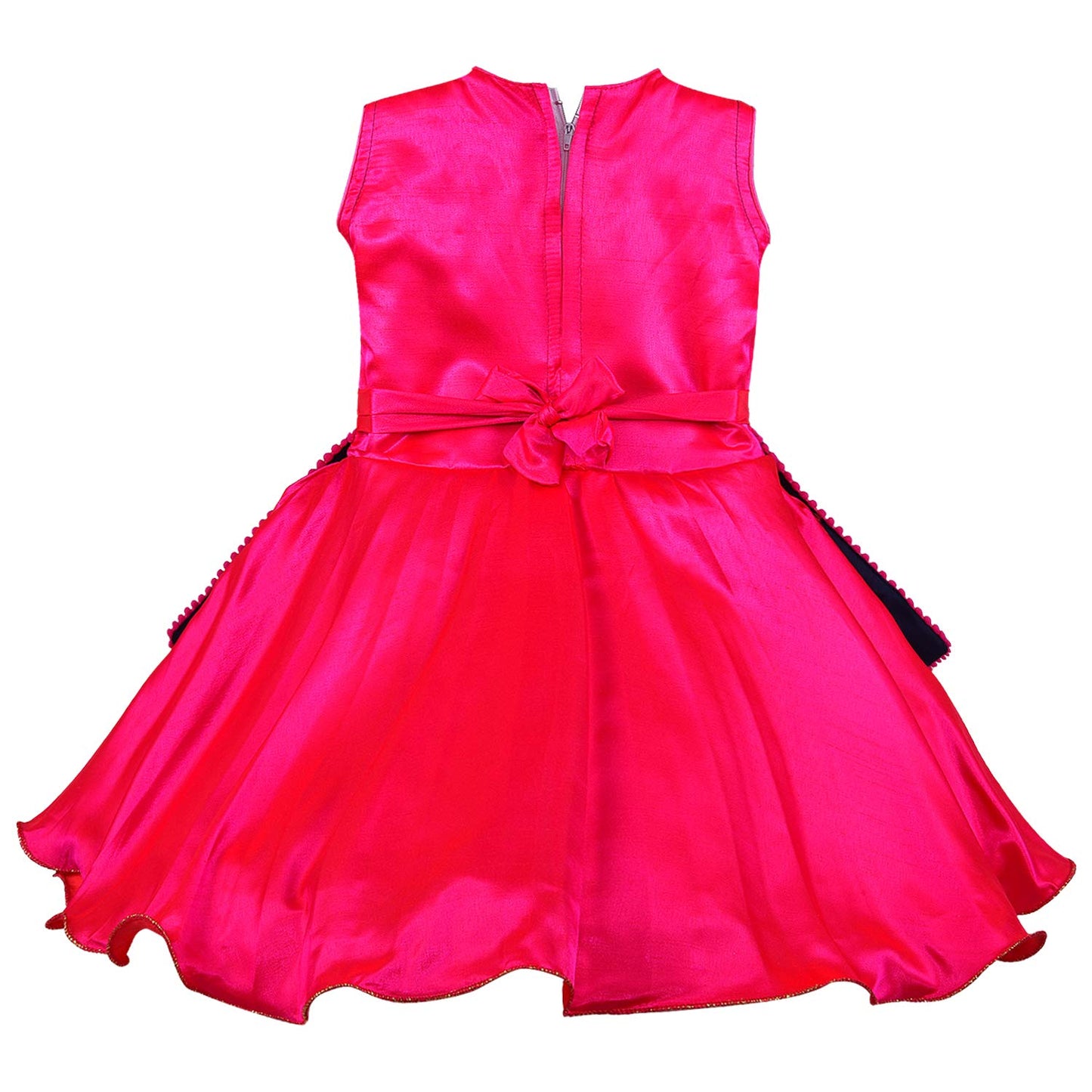 Pink Attached Jacket Fit and Flare Dress