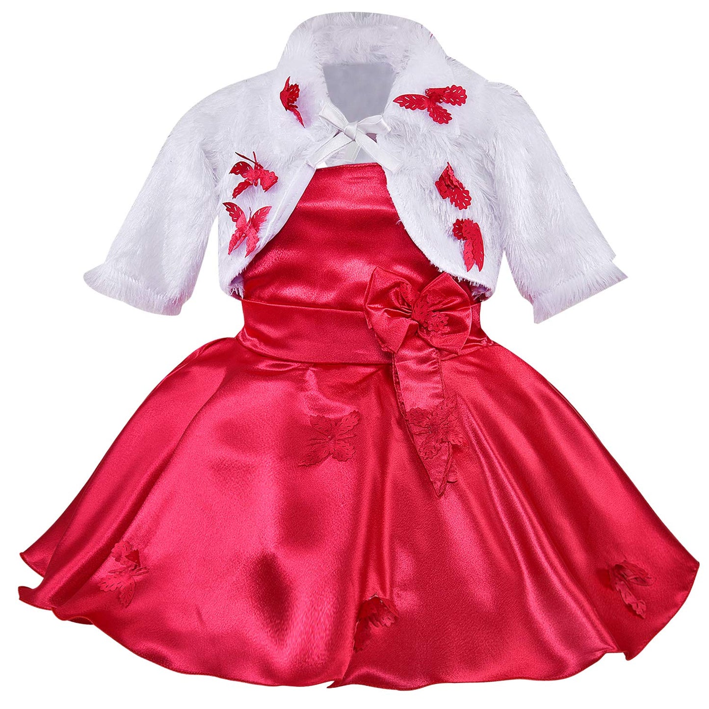 Girls Party Wear Frock Dress With Jacket