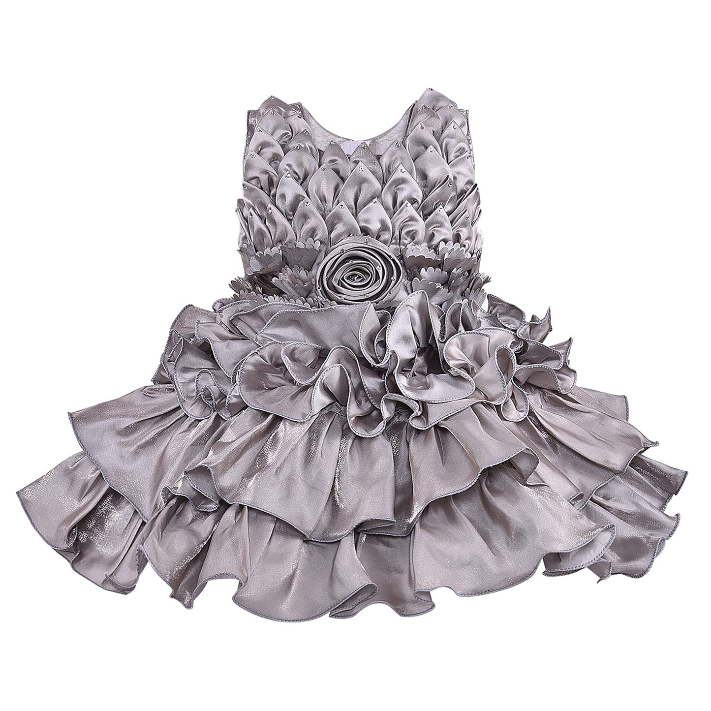 Wish Karo Baby Girls Birthday Dress Frock (fe2921gry)