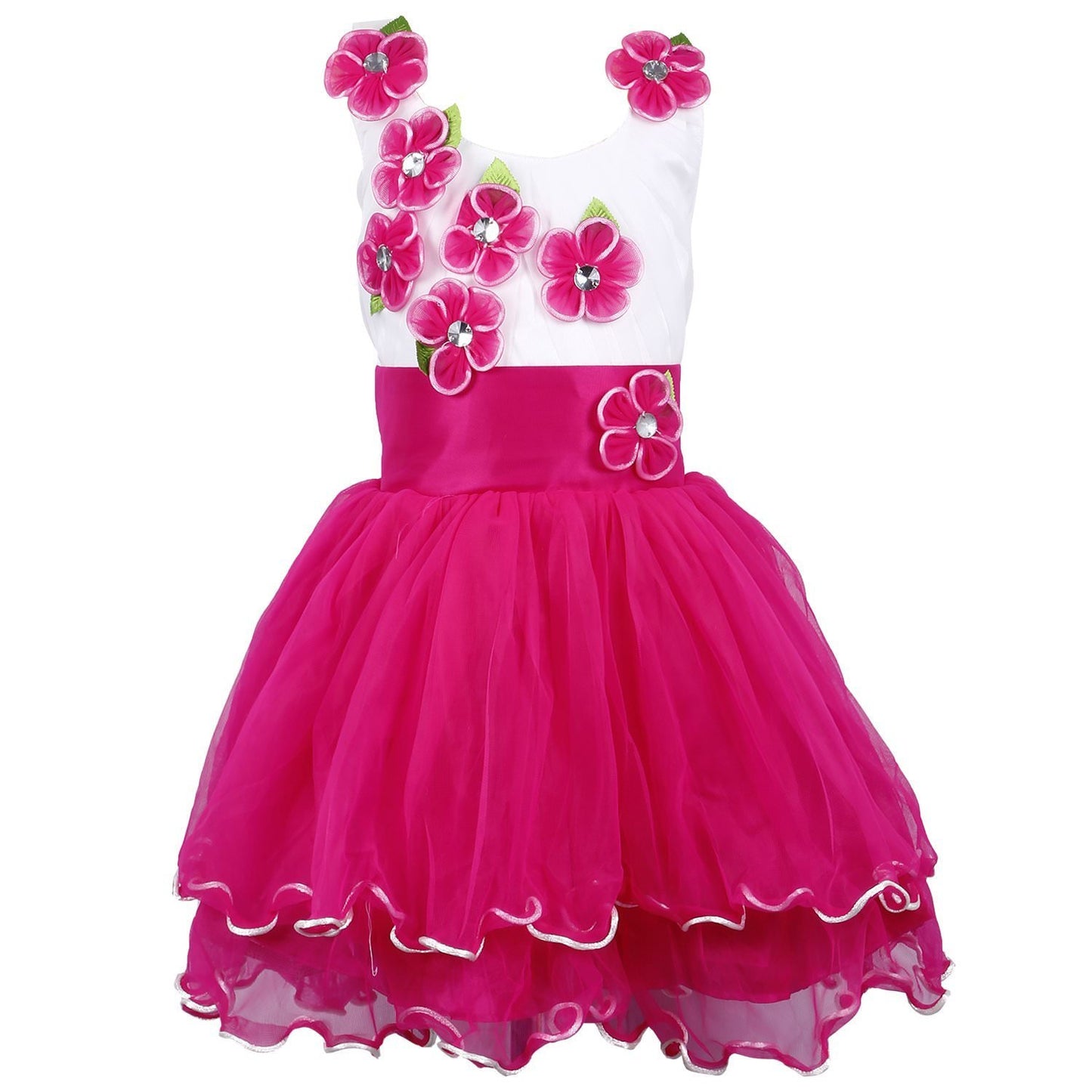 Wish Karo Baby Girls Partywear Dress Frocks For Girls (fr195pnk)