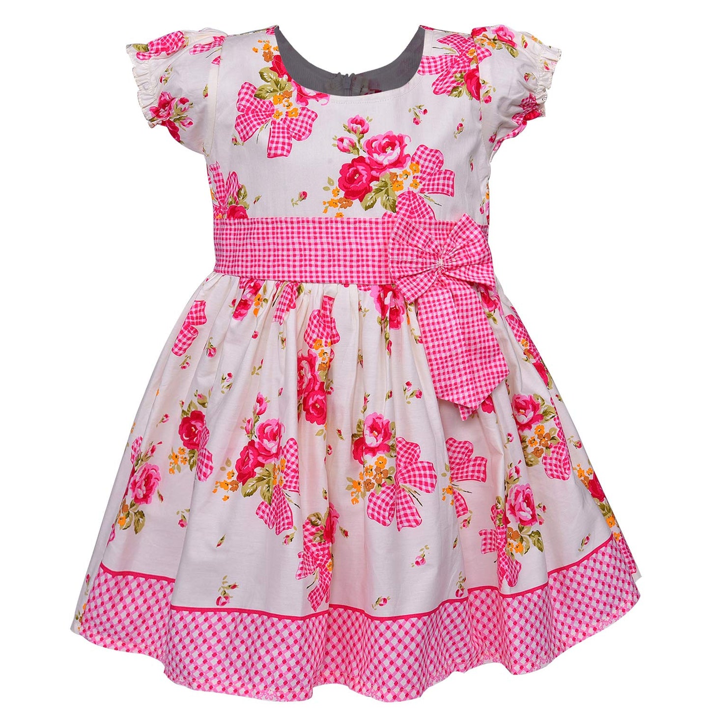 Wish Karo Baby Girls' Knee Length Dress(FRB121pbk)