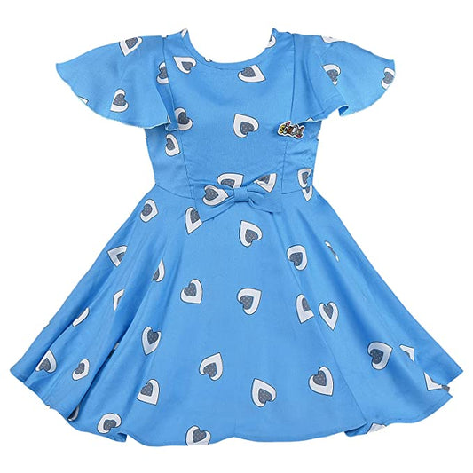 Wish Karo Baby Girls Frocks Dress-(rna010blu)