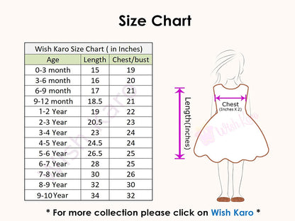 Baby Girls Frock Dress-stn728pnk - Wish Karo Party Wear - frocks Party Wear - baby dress
