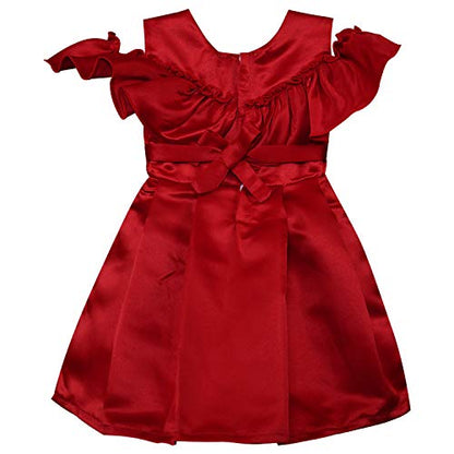 Baby Girls Frock Dress-stn712mrn - Wish Karo Party Wear - frocks Party Wear - baby dress